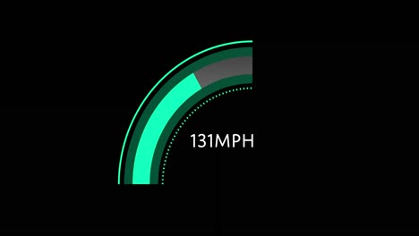 animation of car speedometer on black background