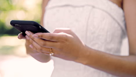 Phone,-closeup-and-search-with-hands-of-woman