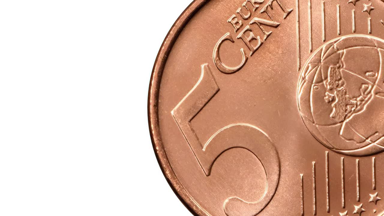 5 cent coin close up