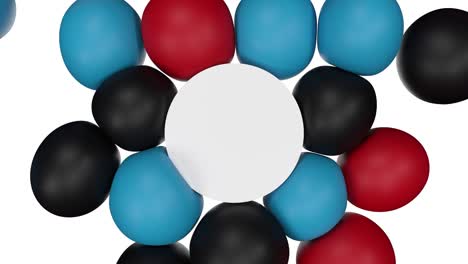 burbujas atraídas por su logotipo en el centro de la imagen - renderización 3d - video 4k