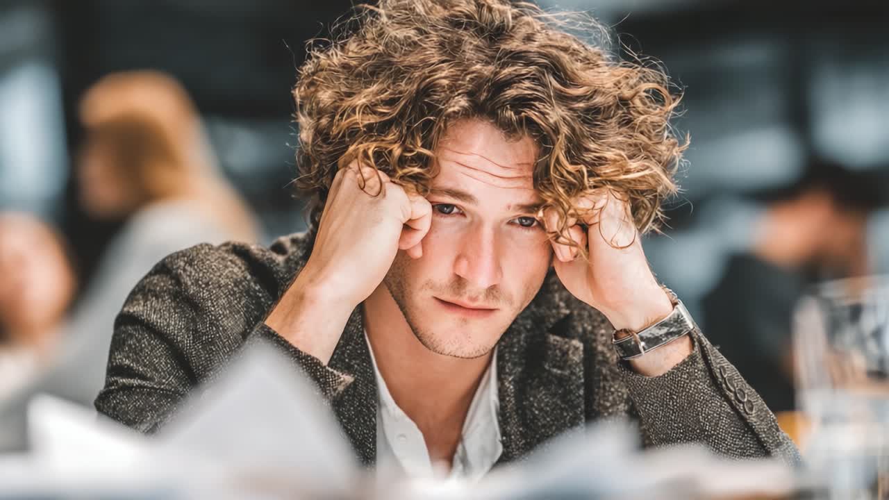 A Frustrated Individual Struggles with Stress and Overwhelm in a Busy Environment, Highlighting the Challenges of Modern Life and Emotional Well-Being