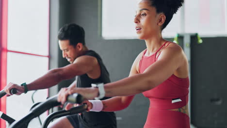 Fitness,-couple-and-tired-from-cycle-training