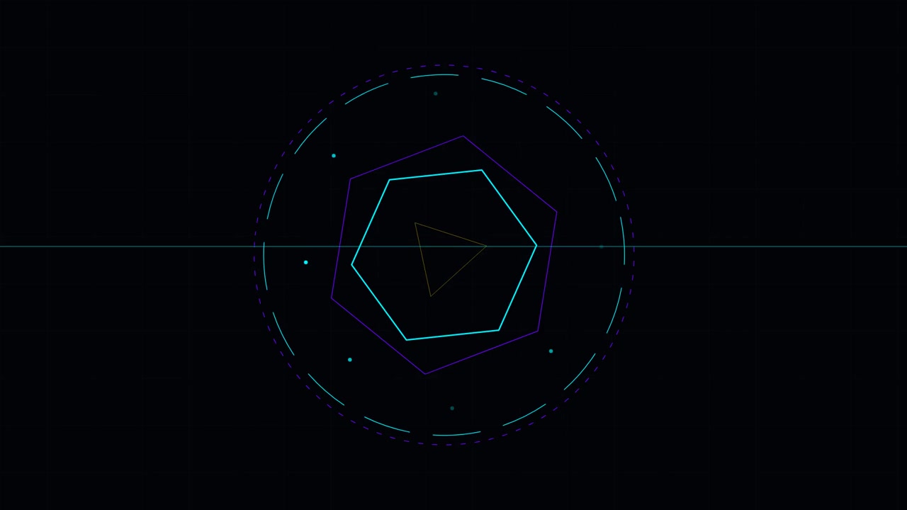 Abstract Digital Geometric HUD Interface Animation
