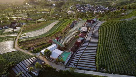 aerial view of mangli sky view on the slope of mt