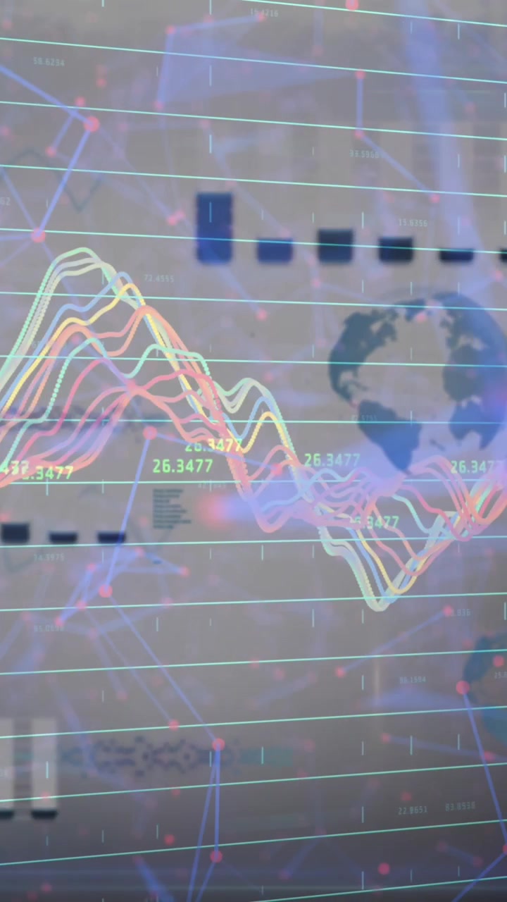 Dynamic Financial Data Visualization with Abstract Network and World Map