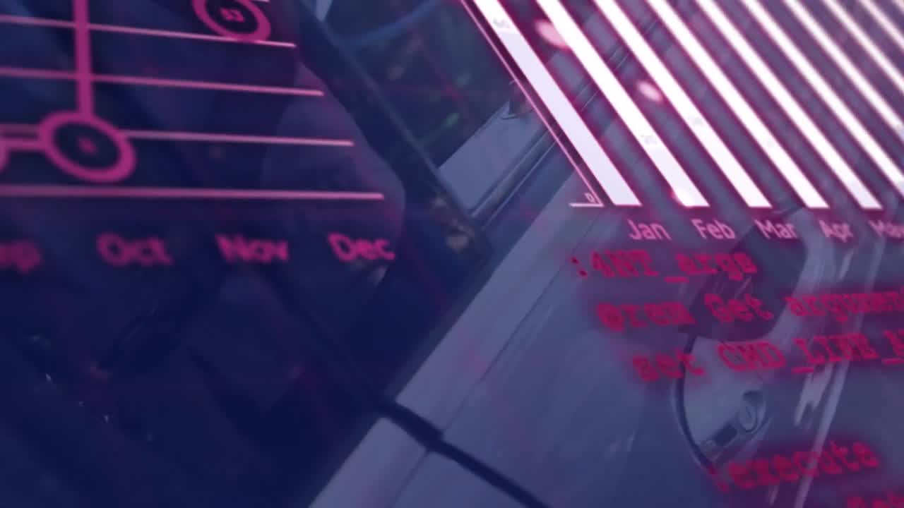 анимация обработки финансовых данных через машину.