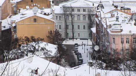 distrito histórico de kiev durante el invierno de 2010.