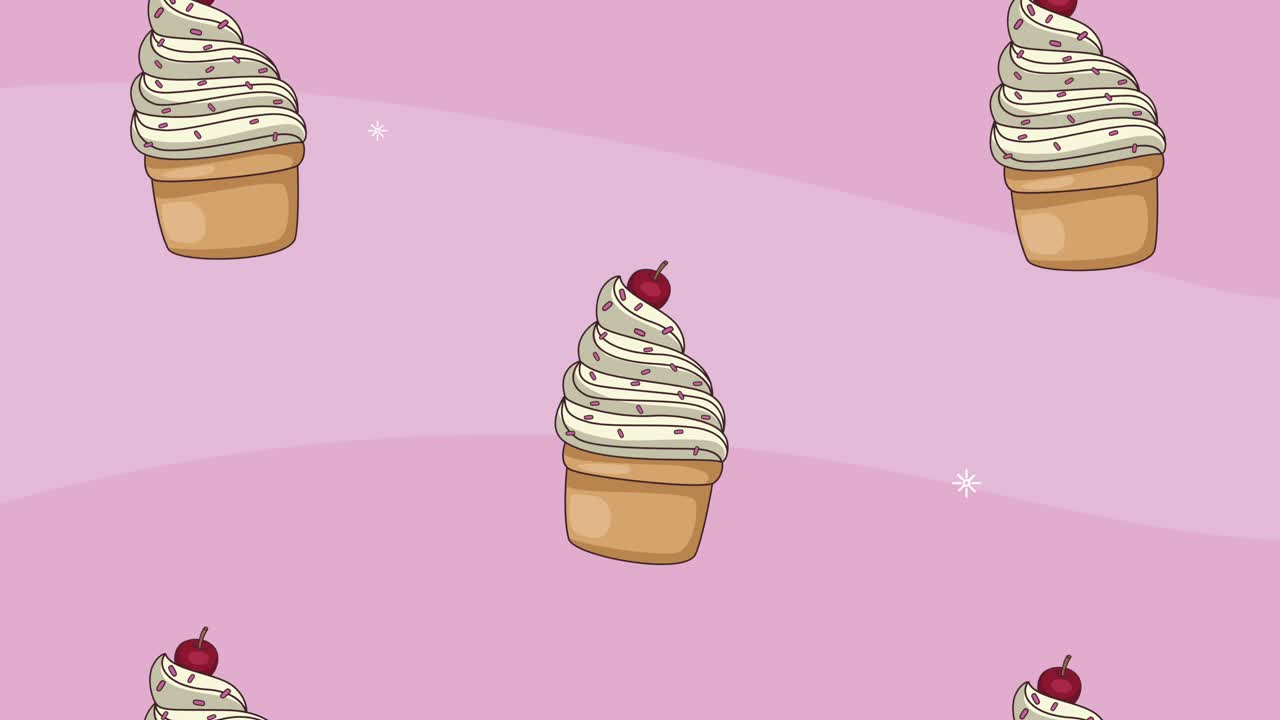 delicious sweet cupcakes with berries