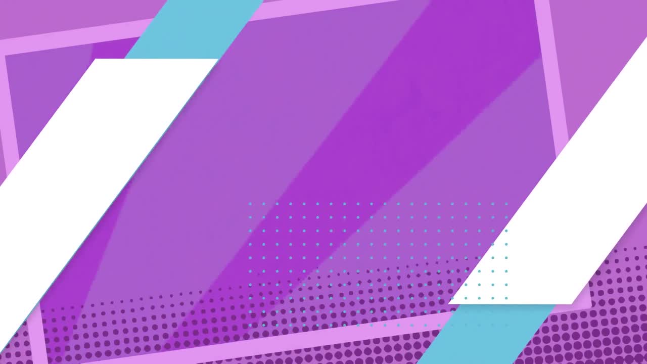 animación de formas en movimiento sobre fondo púrpura