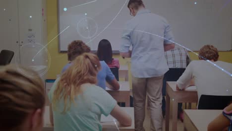 animación de la red de conexiones entre maestros y estudiantes varones