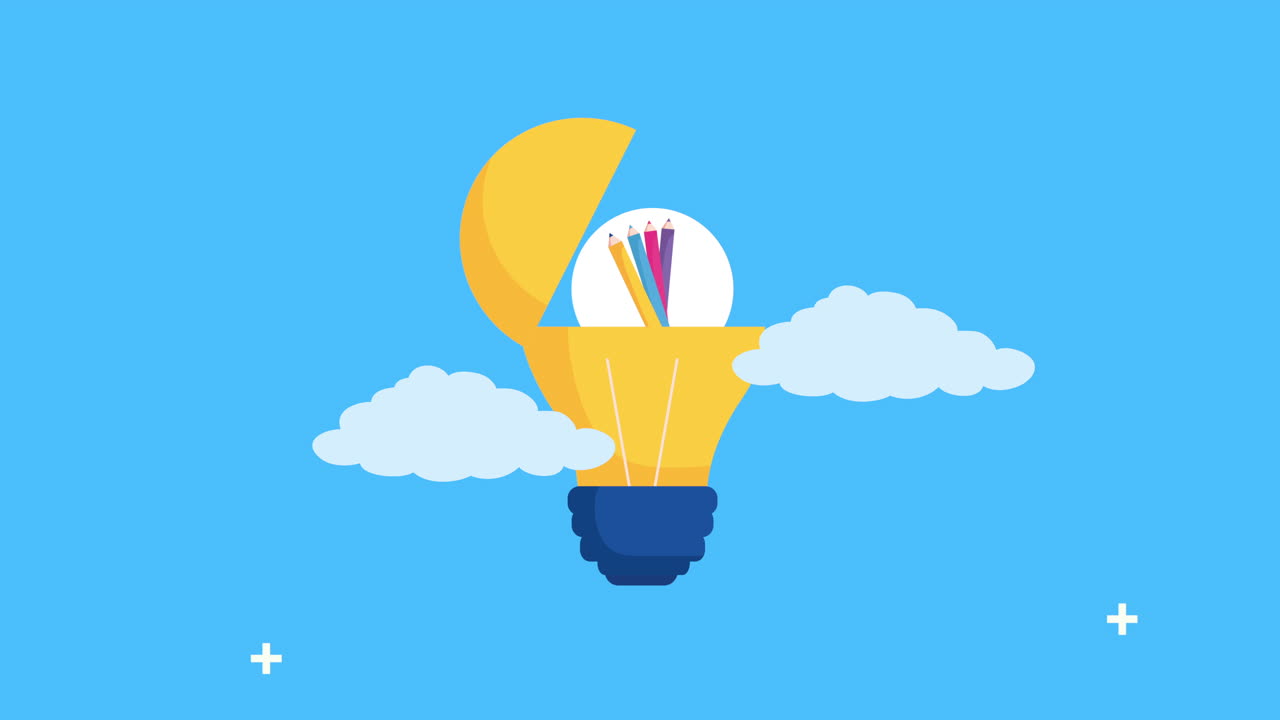 vuelta a la temporada escolar con luz de bombilla y suministros