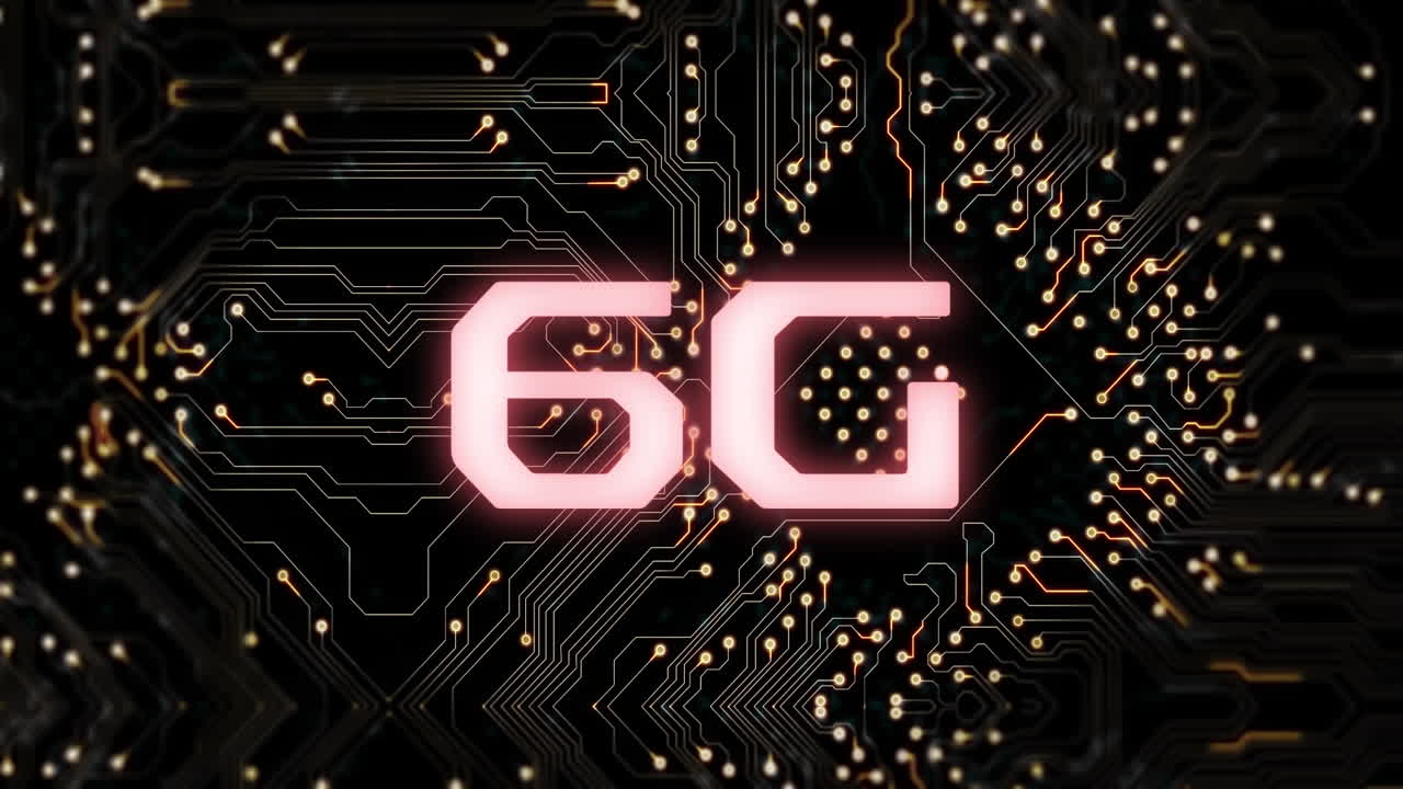 animación de texto 6g y procesamiento de datos por computadora