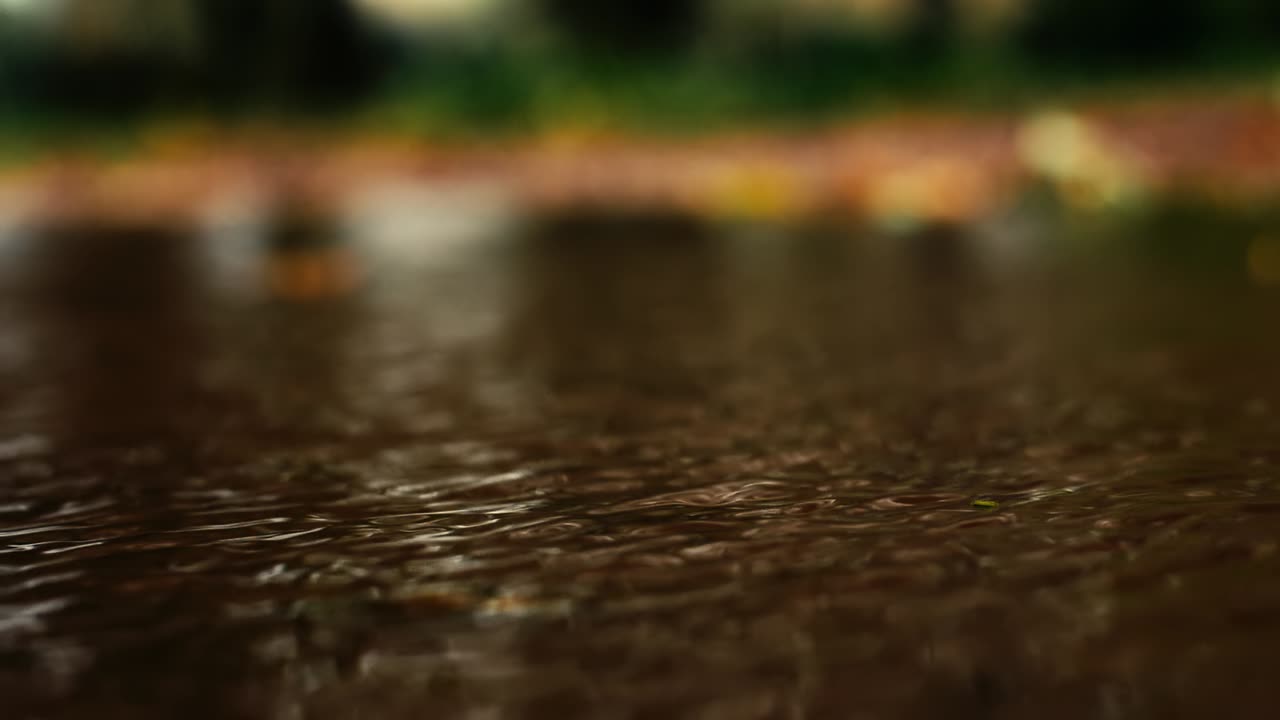 A puddle with water