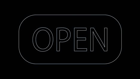 animation of the neon sign open.