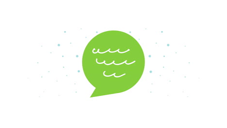 green speech bubble illustration