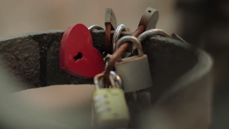 love locks in the street