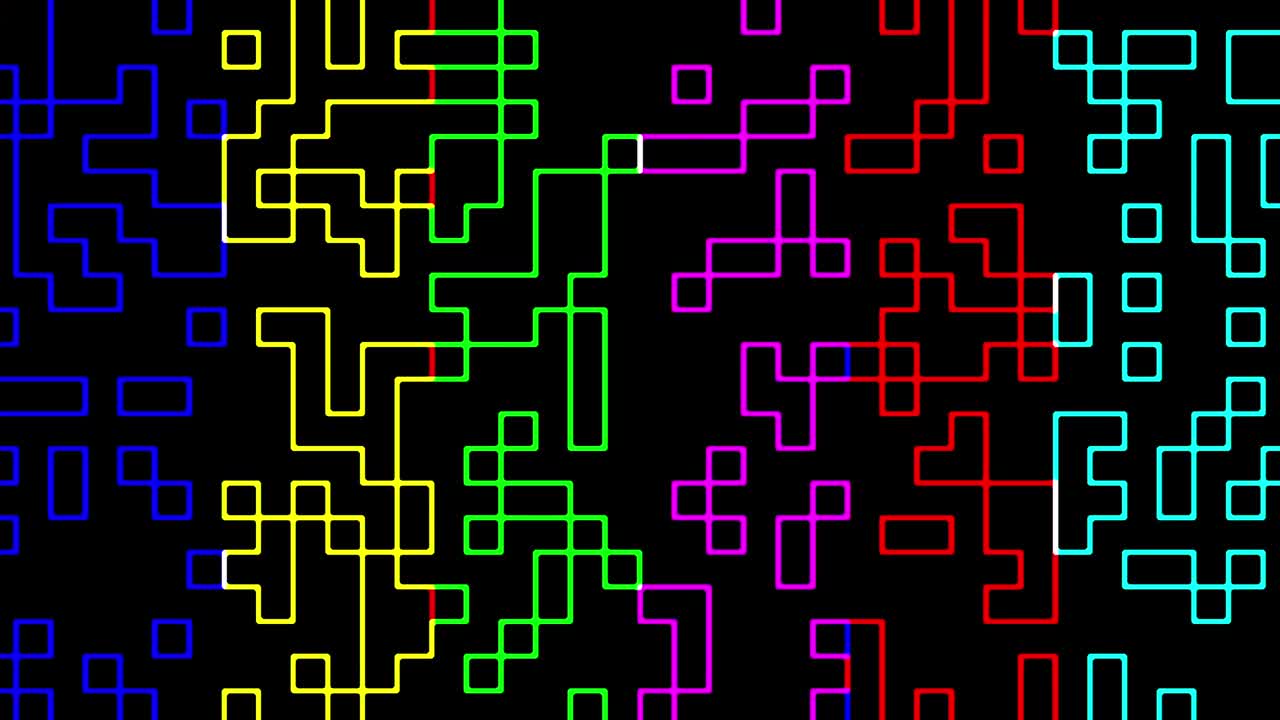 señal de cuadrados digitales multicolores