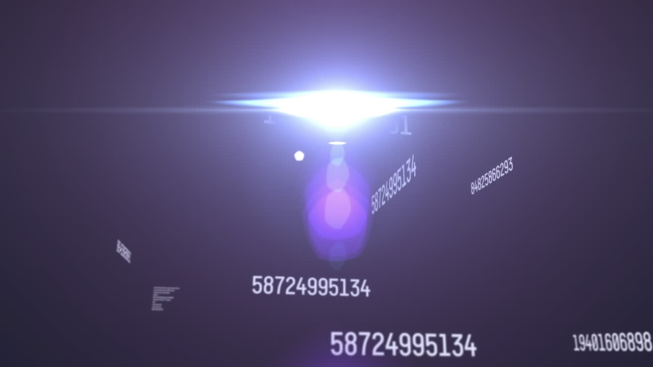 Animation of numbers and data processing