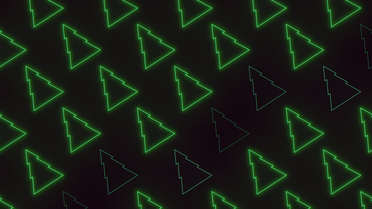 Festive christmas tree pattern with green triangles