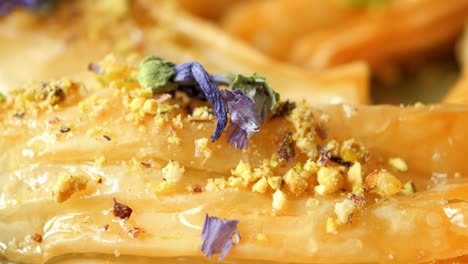 close-up of baklava