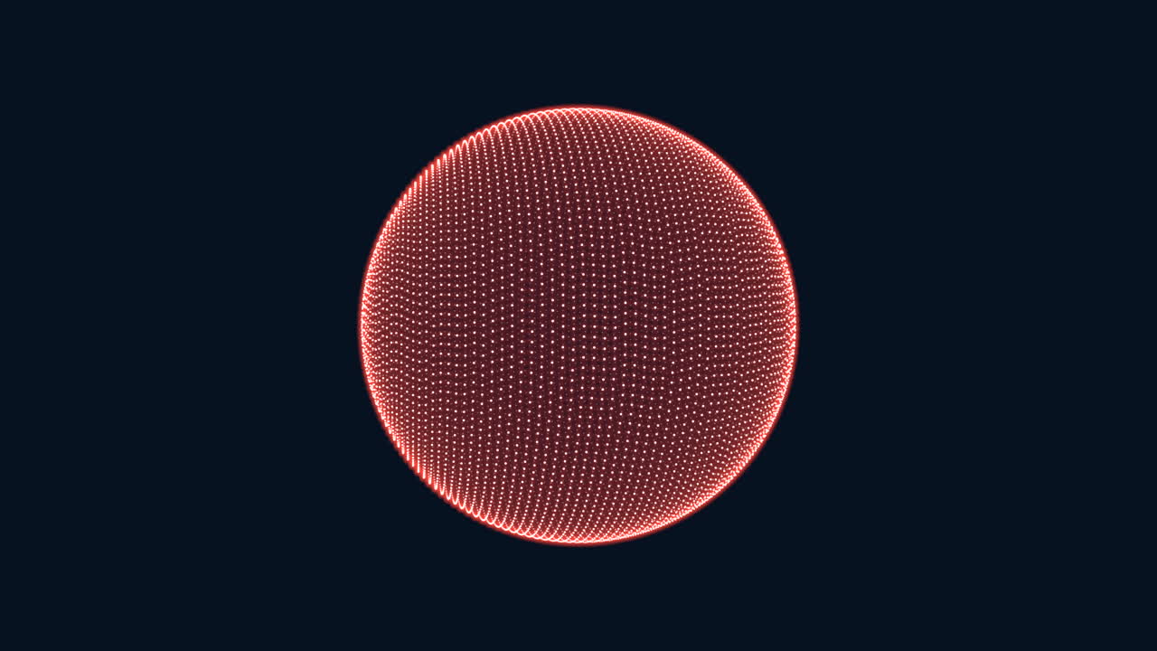 The image showcases a pink 3D sphere adorned with a circular pattern made up of interconnected triangles forming a grid-like design on its surface