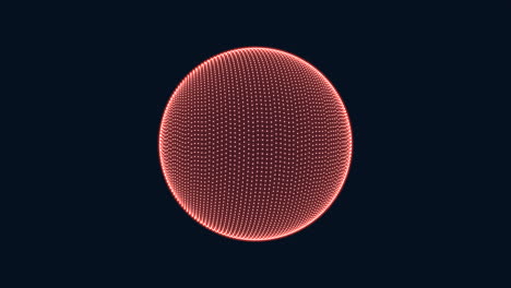 the image showcases a pink 3d sphere adorned with a circular pattern made up of interconnected triangles forming a grid-like design on its surface