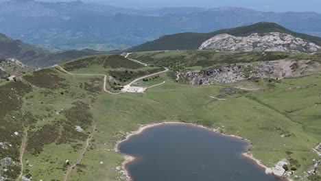 covadonga lakes in picos de europa spain