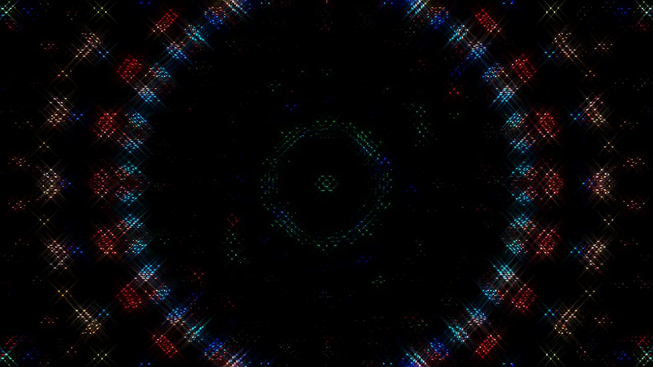 linee astratte luce colorata forma rotonda luminosa al centro, sfondo nero