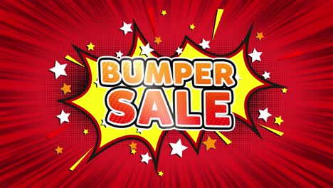 bumper sale comic graphic design