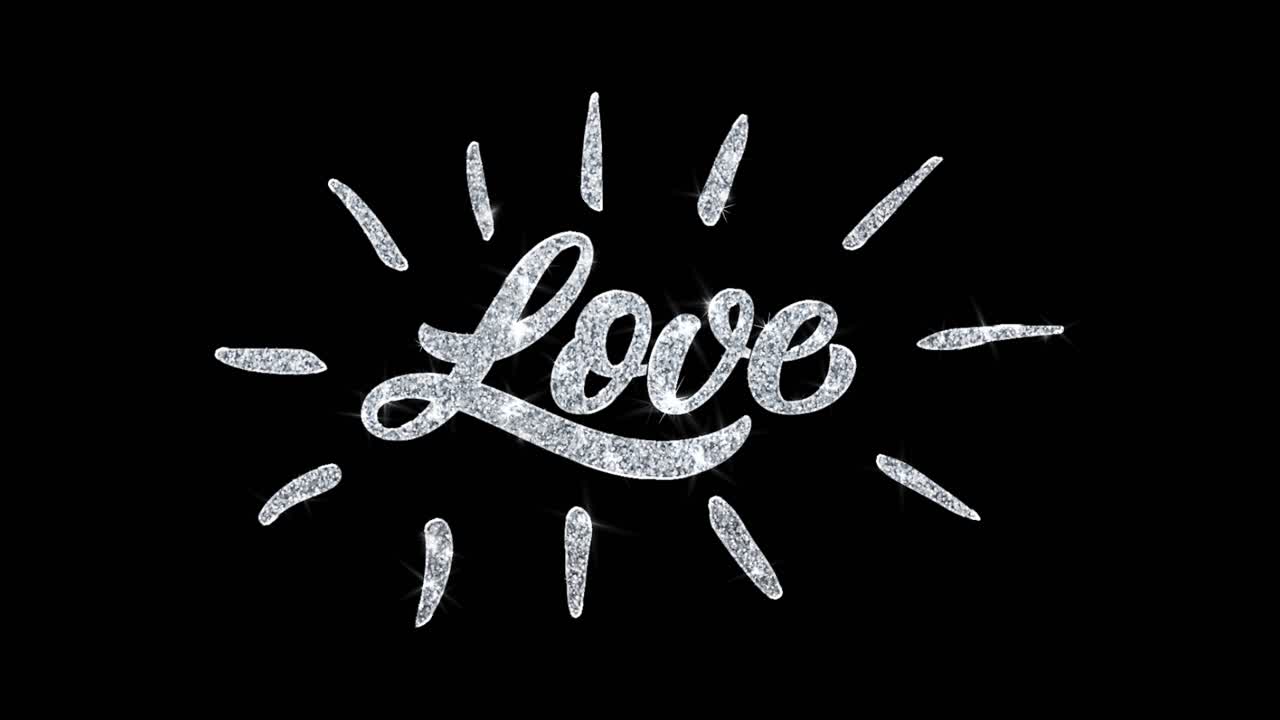 Sparkling Love Text Graphic