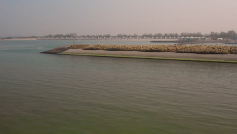 Aerial:-Harbour-and-vacation-park-during-hazy-spring-day