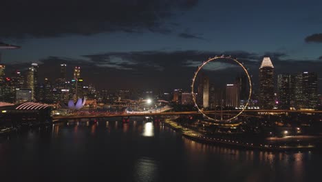singapore skyline at night