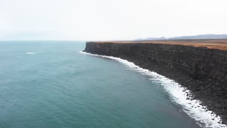 krísuvíkurberg cliffs from cold lava molded by atlantic ocean, iceland