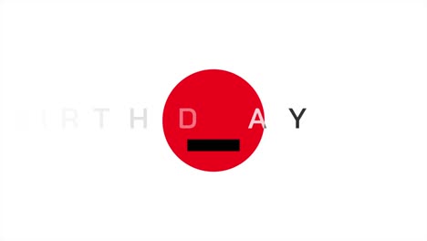 happy birthday with red circle