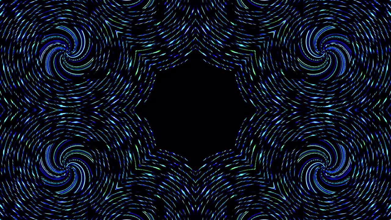 líneas brillantes que establecen el movimiento de la onda, coloridas, sobre un fondo negro