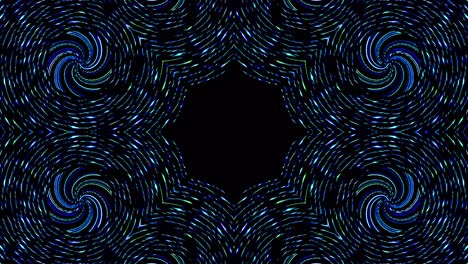 líneas brillantes que establecen el movimiento de la onda, coloridas, sobre un fondo negro