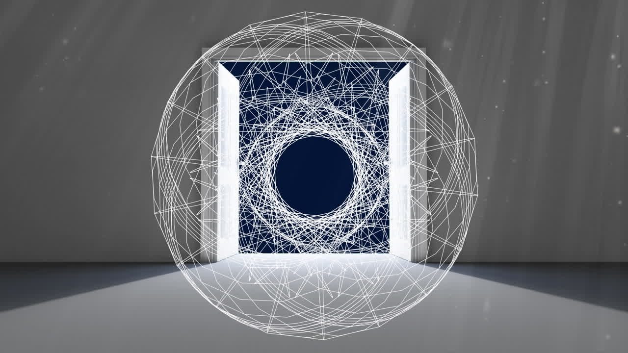 анимация белых кругов над дверью