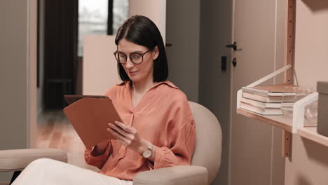 woman using tablet computer