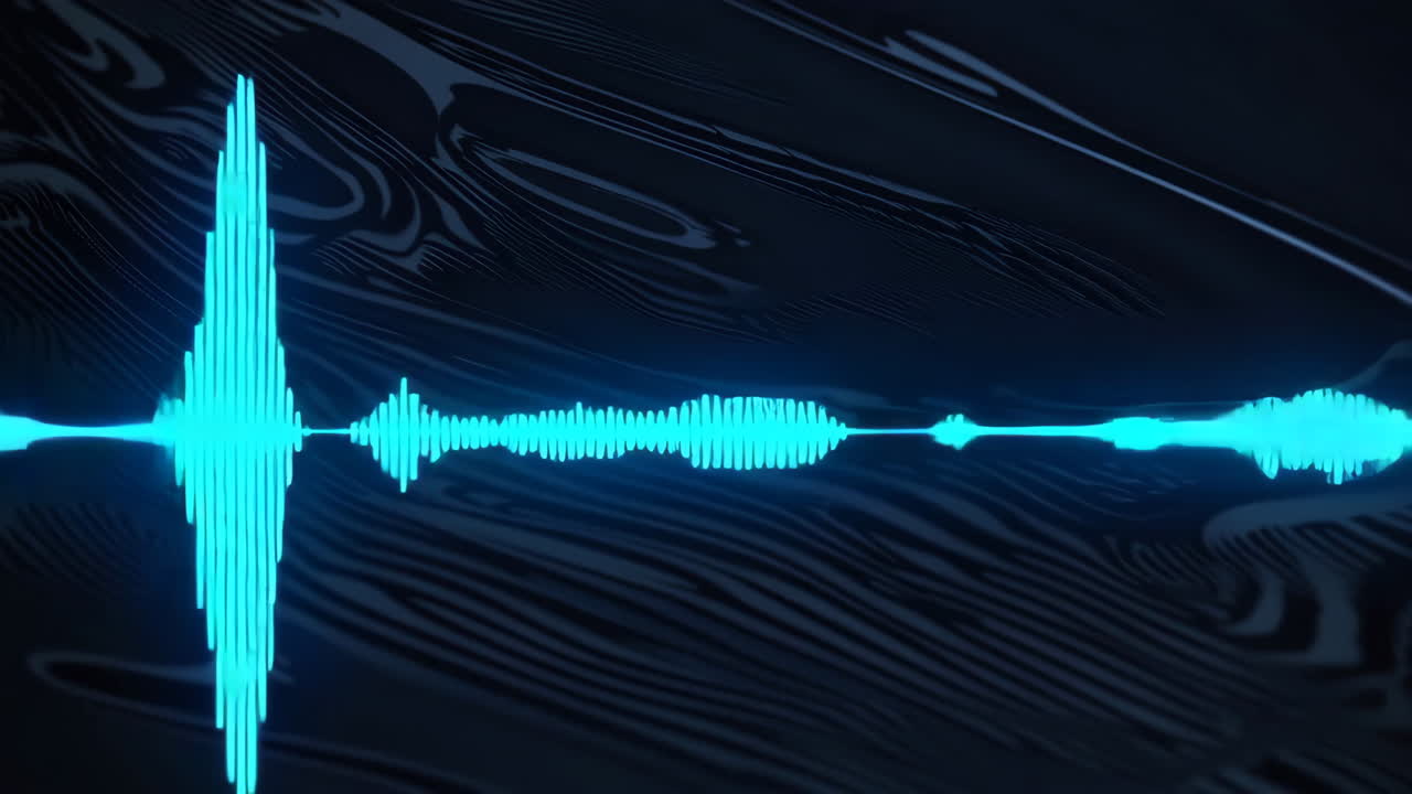 Abstract Neon Audio Waveform
