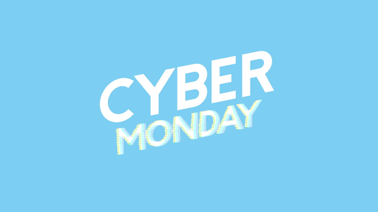 사이버 월요일 판매 애니메이션 글자
