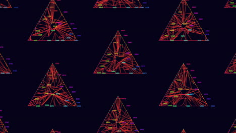 Futuristic-triangles-pattern-with-neon-numbers-and-lines