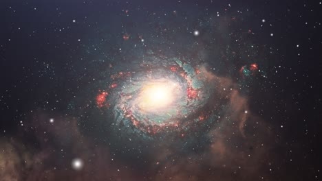 galaxies rotate and move and stars are scattered in the universe