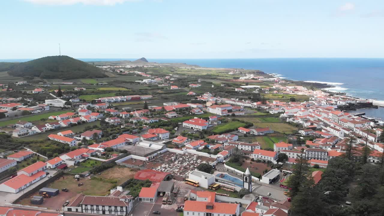 vista aérea de la isla graciosa en azores