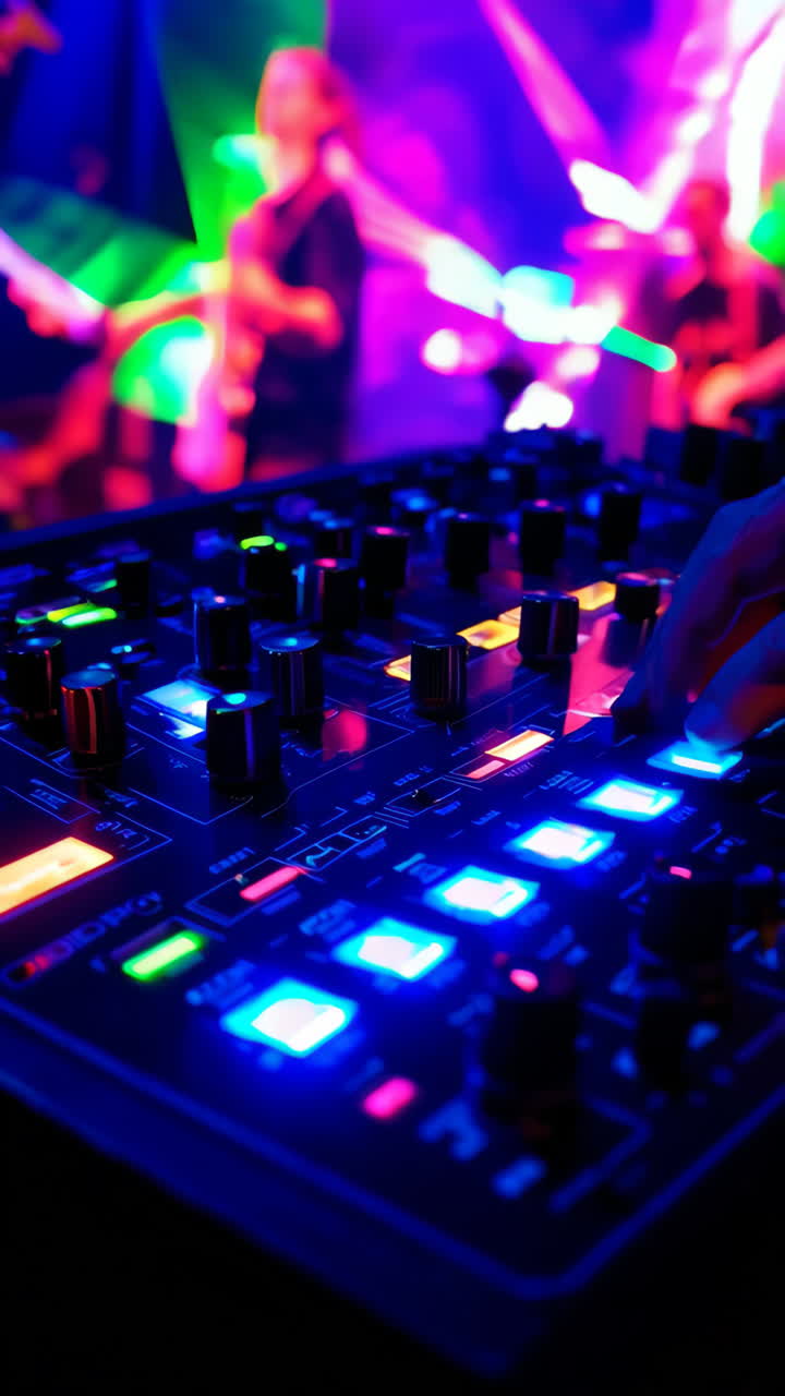 un DJ mezclando en un club nocturno