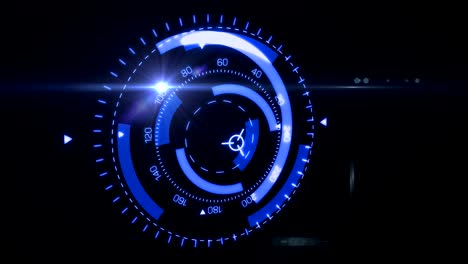 futuristic hud target ux ui interface. motion graphic for tech title and background, news headline business intro screensaver. available in 4k