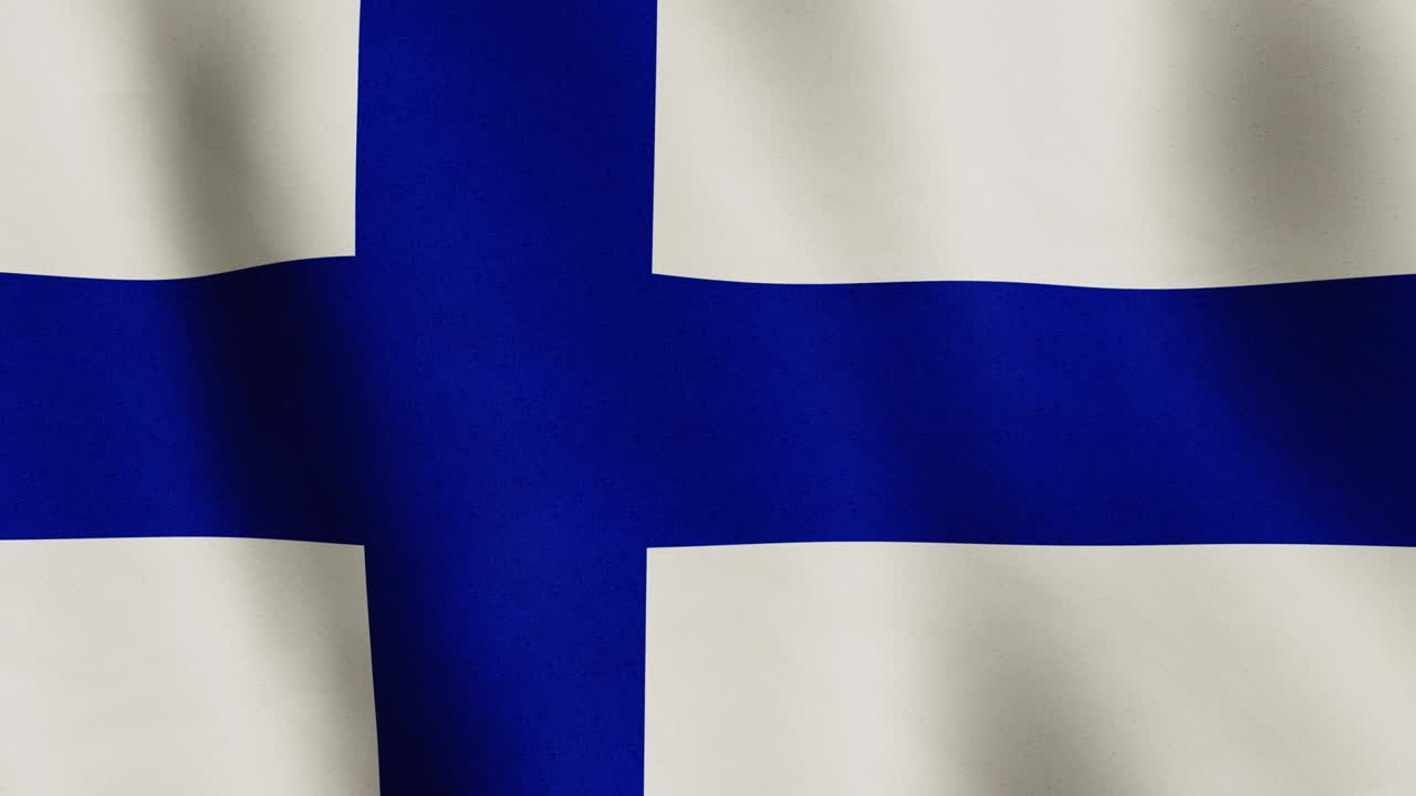 민주주의를 위해 핀란드 발을 흔들고 있는 클로즈업 - 원활한 비디오 애니메이션