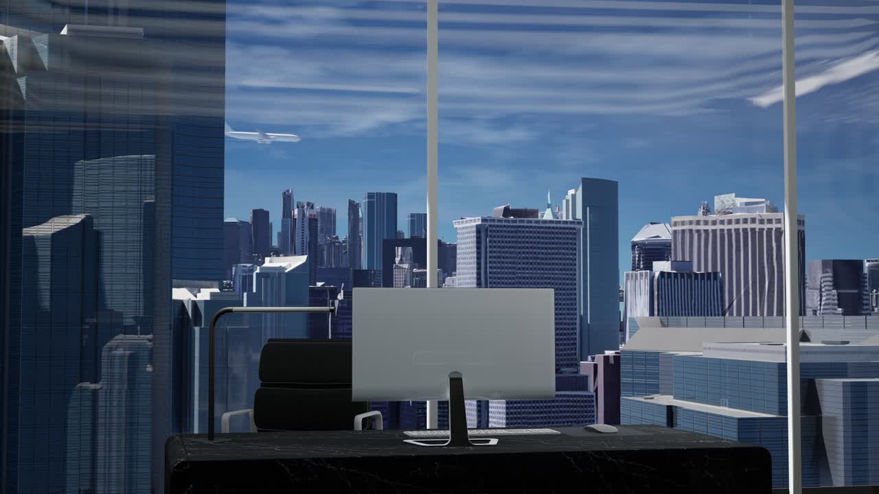 Escritório moderno com vista para a cidade