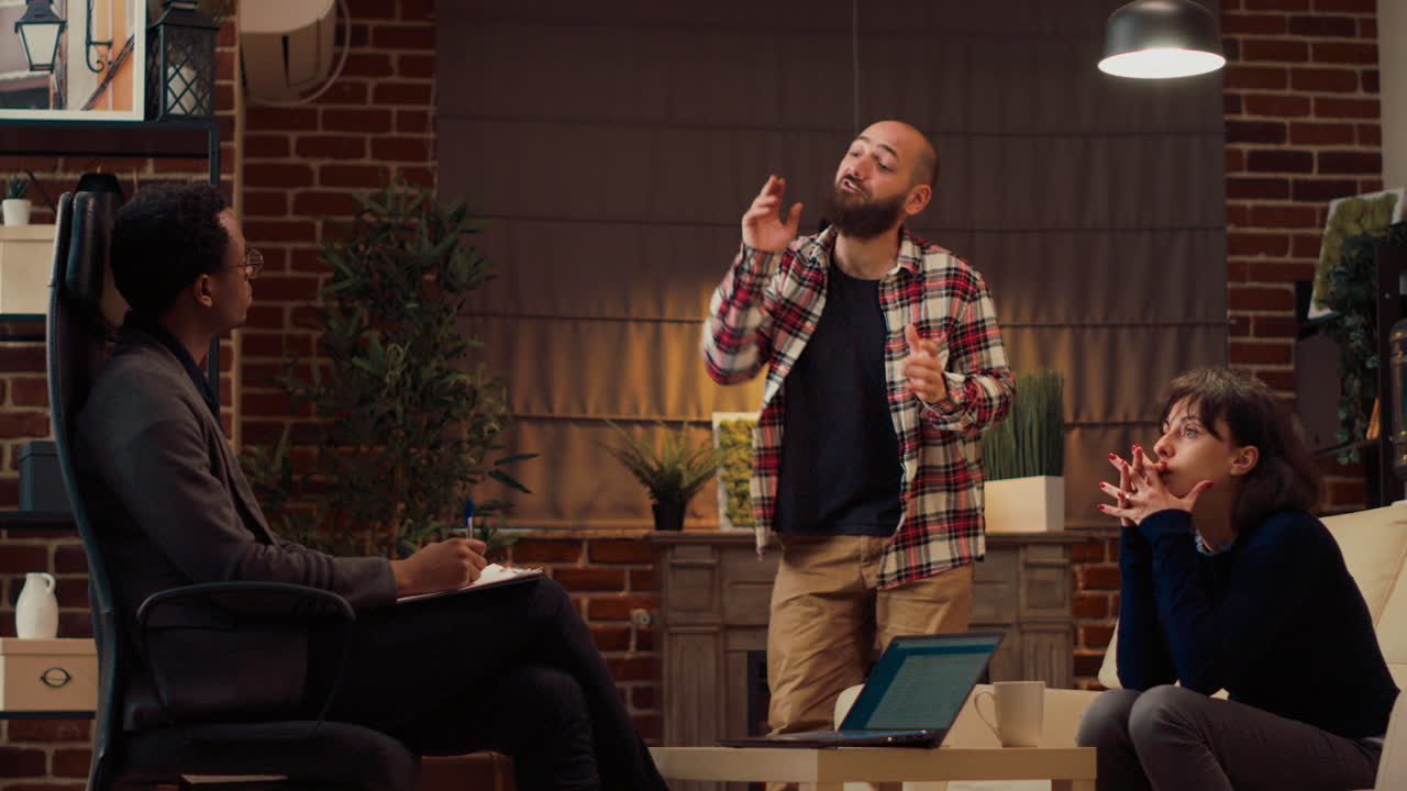 People attending counseling session appointment with specialist