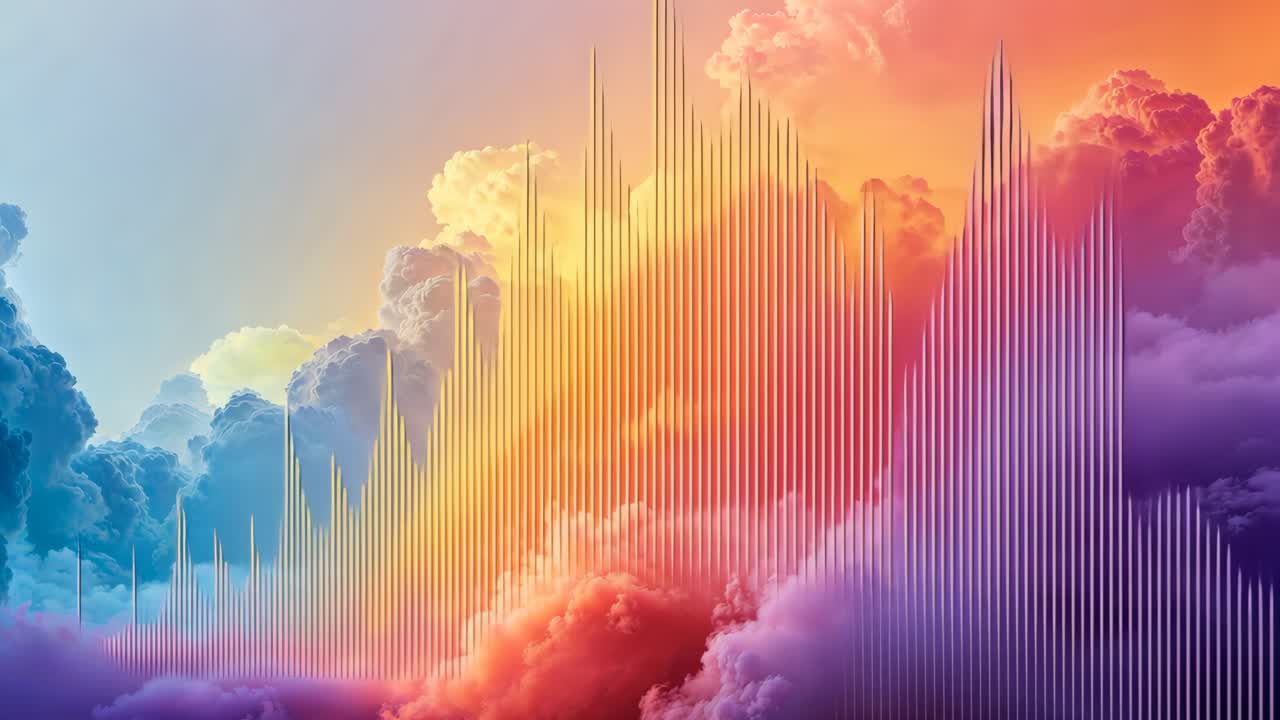 Colorful Abstract Sky with Lines