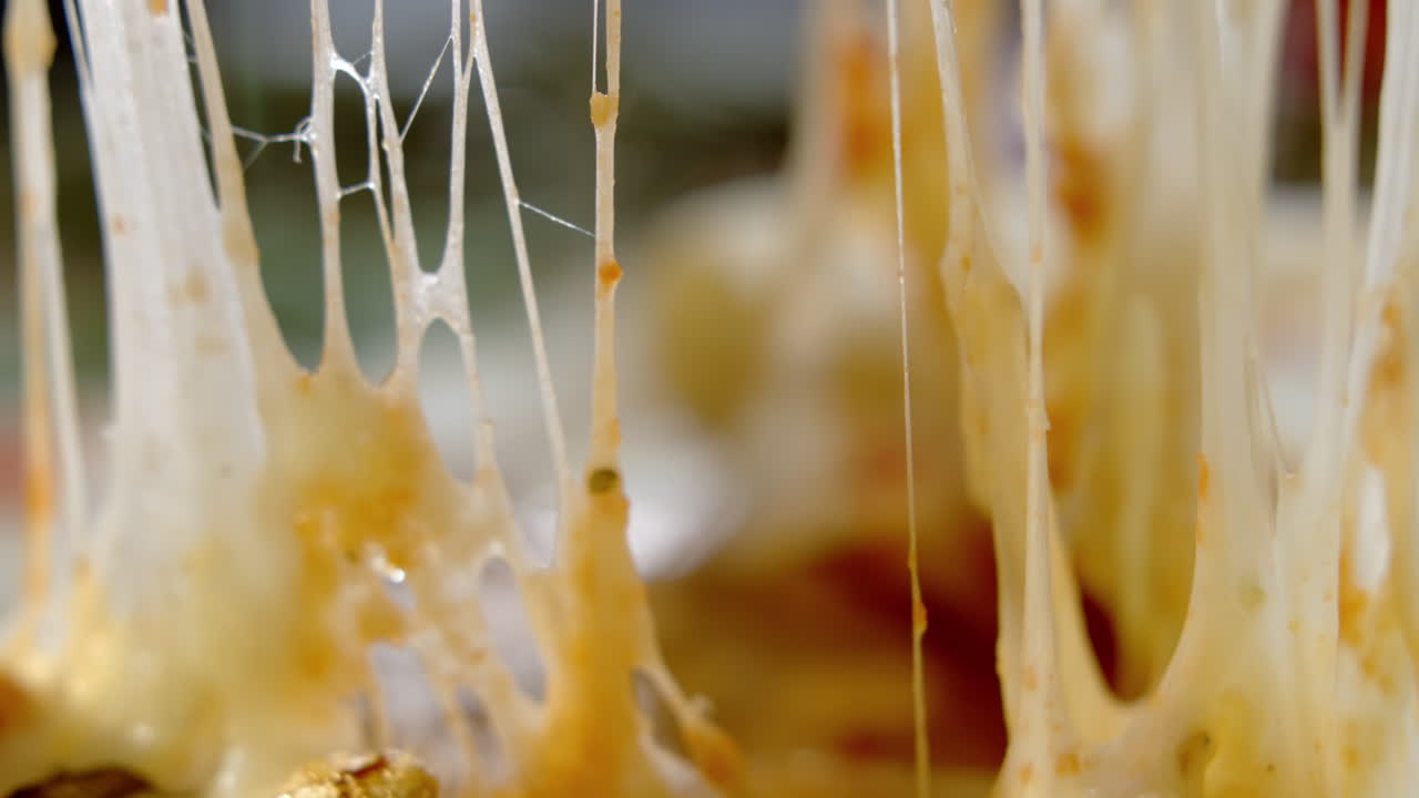 Close-up of Melting Cheese Pizza